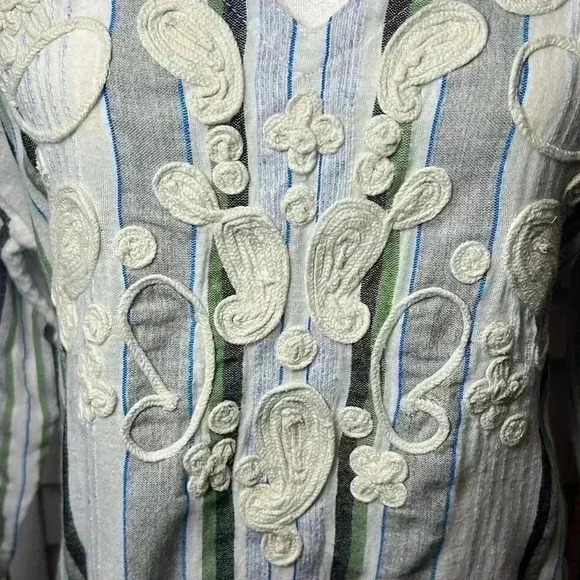 Soft Surroundings Manhattan Beach Wool Blend V-Neck 3/4 Sleeve Tunic Top Size XS - Picture 3 of 11